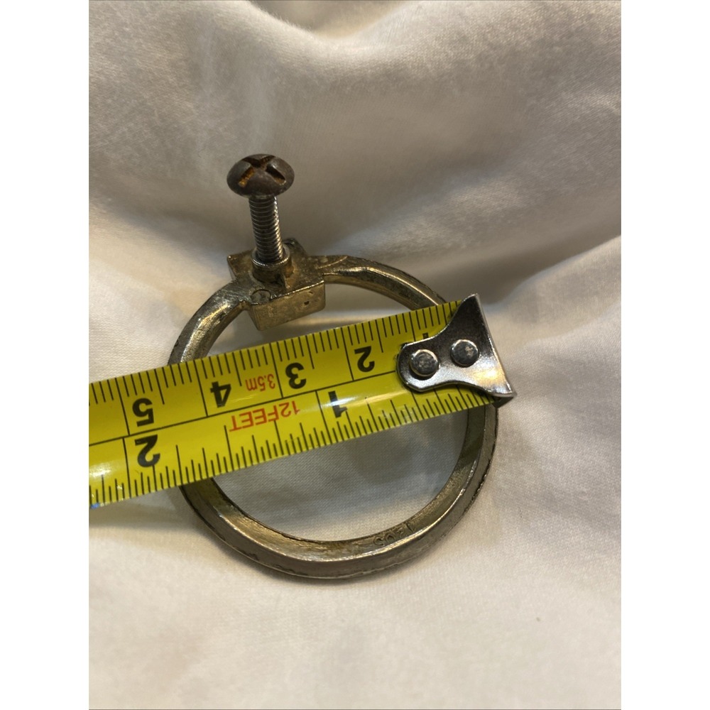 One Brass Ring Pull Handle 2 Inch - Picture 4 of 5